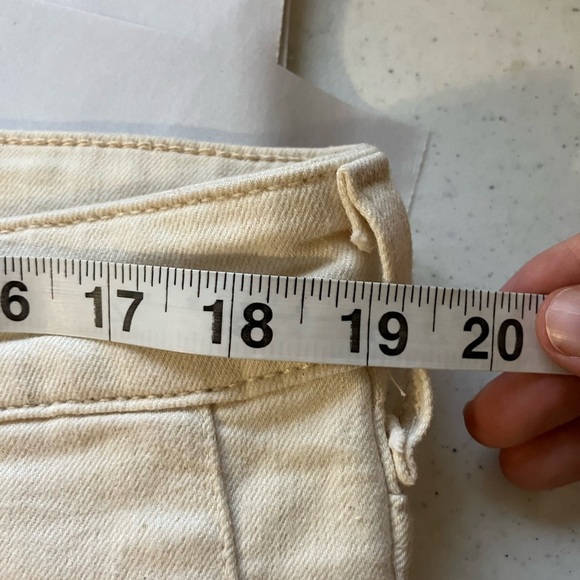 Pilcro Jeans Sz 32 Cream Skinny Zip Hem Casual Comfort Stretch - Picture 5 of 8